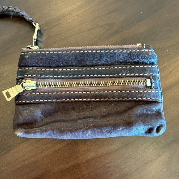 Andrew Marc Brown Leather Hobo Shoulder Handbag Satchel Medium - Picture 5 of 16